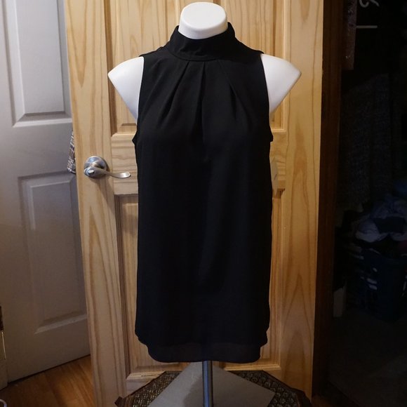 Ellen Tracy High Neck Sleeveless Blouse - Picture 2 of 6